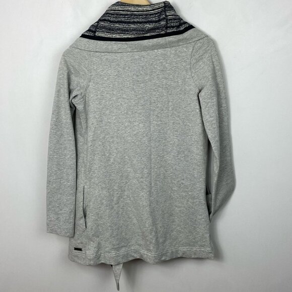 Lululemon Savasanah Wrap Sweater Coat Shacket Heathered Grey Strata‎ Size 2 Warm - Picture 4 of 10